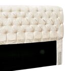 Cabeceira Paris Cama Box Queen 160 Cm Velvet Acetinado Off-wh