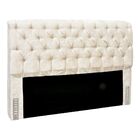 Cabeceira Paris Cama Box Queen 160 Cm Velvet Acetinado Off-wh