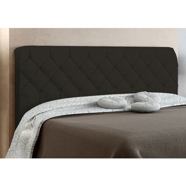 Cabeceira Paris Cama Box Solteiro 100cm Suede Marrom M11 - D'
