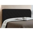 Cabeceira Paris Cama Box Solteiro 90 Cm Suede Amassado Preto