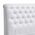 Cabeceira Paris Cama Box Solteiro 90cm Corino Branco M11 - D'