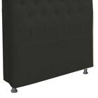 Cabeceira Paris Cama Box Solteiro 90cm Corino Preto M11 - D'r