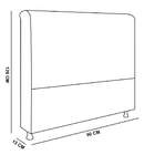 Cabeceira Paris Cama Box Solteiro 90cm Suede Bege M11 - D'ros