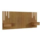 Cabeceira Paris Casal/queen Ripada Mavaular Led Com 2 Mesas D