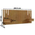 Cabeceira Paris Casal/queen Ripada Mavaular Led Com 2 Mesas D