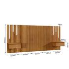 Cabeceira Paris King Ripada Mavaular Led Com 2 Mesas De Cabec