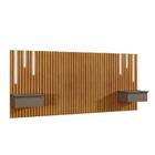 Cabeceira Paris King Ripada Mavaular Naturalle Led Com 2 Mesa