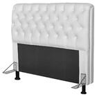 Cabeceira Paris Para Cama Box Casal 140cm Corino Branco