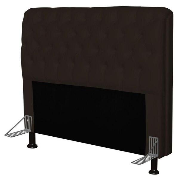 Cabeceira Paris Para Cama Box Casal 195cm Paris Corino Marrom