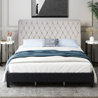 Cabeceira Paris Para Cama Box King 195 Cm Linho Bege - D'rossi