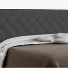 Cabeceira Paris Para Cama Box Solteiro Cinza Suede Amassado