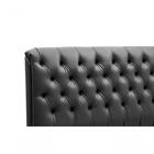 Cabeceira Paris Para Cama Box Solteiro Laminado Preto