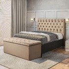 Cabeceira Parker Queen Material Sintético Areia 160cm Bnn Dec