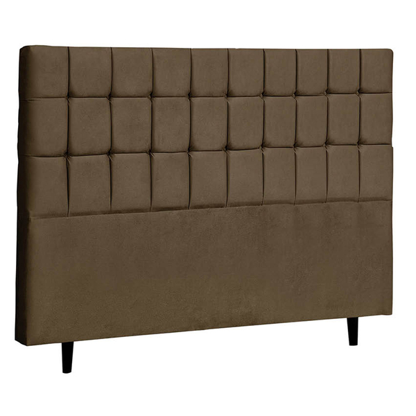 Cabeceira Parma Para Cama Box King 193 Cm Suede Marrom - D'ro