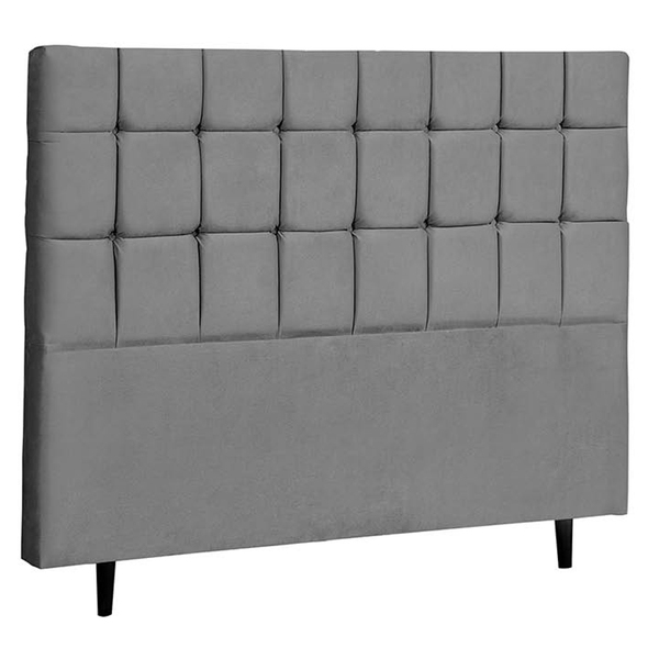 Cabeceira Parma Para Cama Box Queen 160 Cm Suede Cinza  - D'r