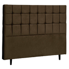 Cabeceira Parma Para Cama Box Queen 160 Cm Suede Marrom  - D'
