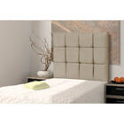 Cabeceira Parma Para Cama Box Solteiro 90 Cm Suede Bege  - D'