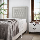 Cabeceira Pegasus 90 Premium / N-023 Veludo Cinza Claro