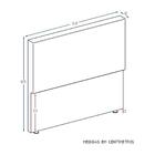 Cabeceira Piave Veluto Cinza Casal (12x140x125) - Revestida E