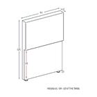 Cabeceira Piave Veluto Marrom Solteiro (12x90x125) - Revestid