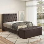 Cabeceira Pochita King Veludo Cacau 195cm Bnn Decor