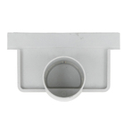 Cabeceira Pratiko 13x50cm com Descarga Polipropileno Cinza