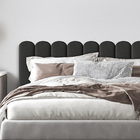 Cabeceira Preta Estofada Nuvem Para Cama Box Casal