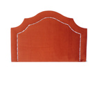 Cabeceira Provençal Veludo Terracota Com Tachas Prata