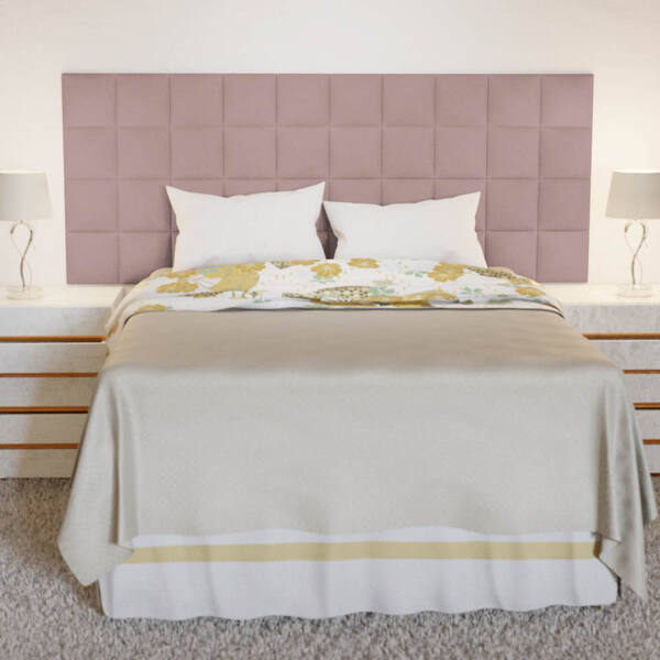 Cabeceira Quadrada Estofada Roma P02 160 Cm Queen Size Linho
