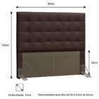Cabeceira Quarto Solteiro 90cm Sonhare Corano Marrom - D'mone