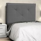 Cabeceira Quarto Solteiro 90cm Vic Suede Animale Cinza