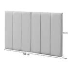 Cabeceira Queen 1,60 Almofadada Sued Cinza Laura Ofertamo