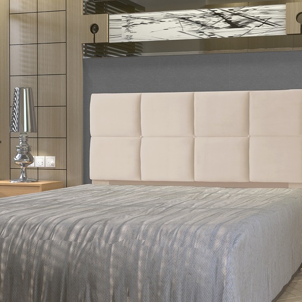 Cabeceira Queen 158cm Para Cama Box Poliana Suede  Bege - Cli