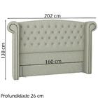 Cabeceira Queen 160 Cm Valenn Linho Peer