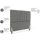 Cabeceira Queen 160cm Arlla Suede Rm