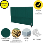 Cabeceira Queen 160cm Carla Suede Azul Tiffany E Frame