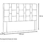 Cabeceira Queen 160cm Carlotta Suede Marrom Dmonegatto