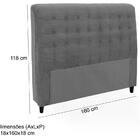 Cabeceira Queen 160cm Damares Suede Cinza Id Milani Store