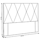 Cabeceira Queen 160cm Decorativa Lionel Corano Preto - Montan