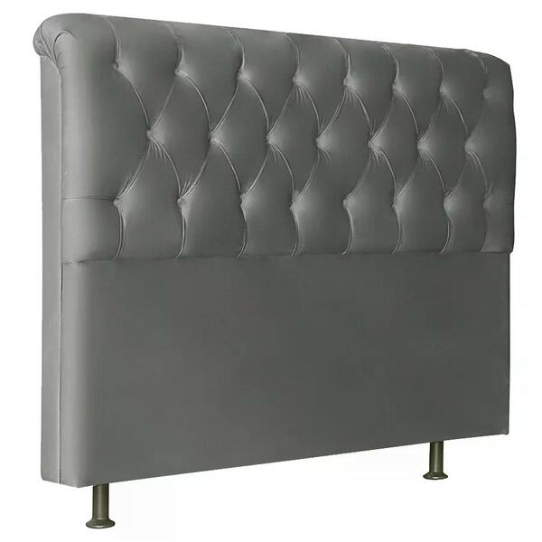 Cabeceira Queen 160cm Emilia Suede Cinza Id Milani Store