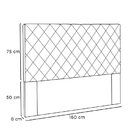 Cabeceira Queen 160cm Linho Esmeralda Cinza