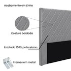 Cabeceira Queen 160cm Linho Esmeralda Cinza