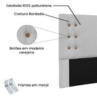 Cabeceira Queen 160cm Linho Rústico Gênova Grigio