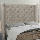 Cabeceira Queen 160cm Linho Rústico Vicenza  Areia