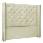 Cabeceira Queen 160cm Linho Rústico Vicenza  Natural