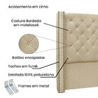 Cabeceira Queen 160cm Linho Vicenza Dourado