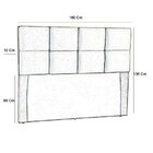 Cabeceira Queen 160cm Poliana  Cinza