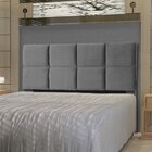 Cabeceira Queen 160cm Poliana  Cinza