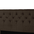 Cabeceira Queen 160cm Ravena Marrom Tecido Sintético Carolina