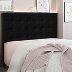 Cabeceira Queen 160cm Suede Verona  Preto